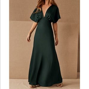 Leila Satin Charmeuse BHLDN bridesmaid dress
